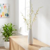 položky Umělá orchidej větev krémové bílé květy L90cm 2ks