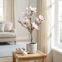 položky Umělá magnolie růžová 74 cm umělá květinová dekorace