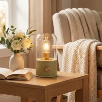 položky LED stolní lampa Retro stolní lampa Teplá bílá zelená V19,5 cm