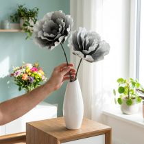 položky Flowers Foam Velké umělé květiny Foam Grey 85cm 2ks