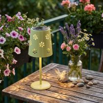 položky Solární LED stolní lampa s květinovým vzorem, atmosférické venkovní osvětlení, 28 cm