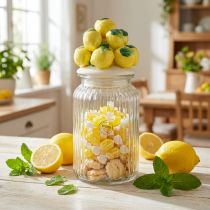položky Bonboniéra sklokeramika citron letní Ø11cm V27cm