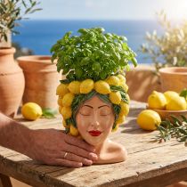 položky Žena poprsí květináč citron dekorace středomořská V21,5cm