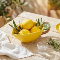 položky Dekorativní miska na citron keramická miska na citron žlutá 17×8cm