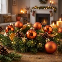 položky Vánoční koule oranžové mini skleněné koule Ø2,5cm 22 ks