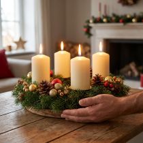 položky Adventní svíčky svíčky krémové 60/40mm 24ks