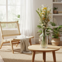 položky Kytice sušených květin, elegantní kytice sušených květin do obývacího pokoje, 50 cm