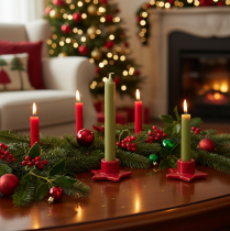 položky Svícen ve tvaru hvězdy pro kuželové svíčky, adventní a vánoční, 8 cm, 2 kusy