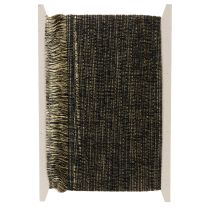 položky Černo-zlatý třásňový lem 4 cm x 25 m - Ideální pro dekoraci věnce, smuteční stuhy a vintage doplňků.