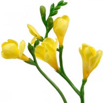 Frézie, umělé květiny, frézie ve svazku žlutá L64cm 6ks