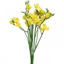 Frézie, umělé květiny, frézie ve svazku žlutá L64cm 6ks