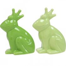 položky Keramická dekorace figurka žába, žabí princ letní dekorace 10,5×5,5×7cm 4ks