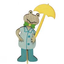 položky Žába s deštníkem květinová zátka dřevěná 8,5cm 12ks