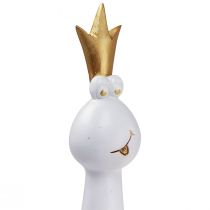položky Frog Prince Dekorativní Žába Dekorativní postava Bílé zlato V30,5cm