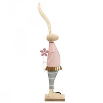 Jarní dekorace zajíčci z kovu pár zajíčků V54cm 2ks