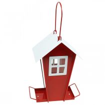 položky Krmítko pro ptáčky Červené a bílé závěsné krmítko pro ptáčky V21cm