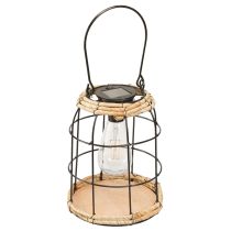 položky Zahradní lucerna Solární zahradní lampa kovová černá Ø17cm