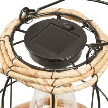 položky Zahradní lucerna Solární zahradní lampa kovová černá Ø17cm