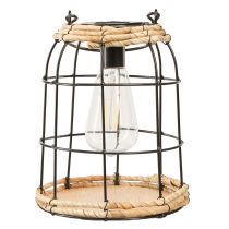 položky Zahradní lucerna Solární zahradní lampa kovová černá Ø17cm
