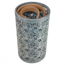 položky Zahradní lucerna Kovová rukojeť lucerny šedá H30,5/25cm Sada 2 ks