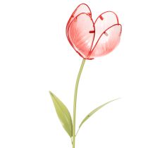položky Skleněný zahradní kolík z tulipánů - krásná dekorace do zahrady a na balkon, 94 cm