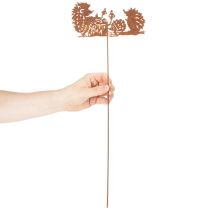 položky Zahradní dekorace s motivem ježka s rezavým motivem na léto a podzim 53 cm