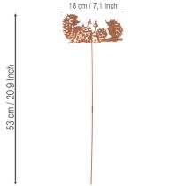 položky Zahradní dekorace s motivem ježka s rezavým motivem na léto a podzim 53 cm