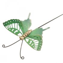 Kovový zahradní kůl Butterfly Green Gold 12x10/46cm