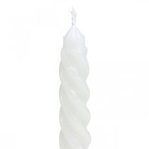 Kroucené svíčky spirálové svíčky krémové Ø2,2cm V30cm 2ks