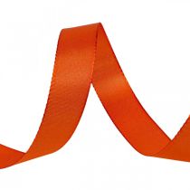 Dárková a dekorační stuha Oranžová hedvábná stuha 25mm 50m