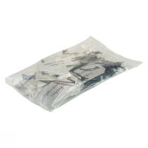 položky Jmenovka na dárek "Šťastný nový rok" stříbrná 8×3,5cm 50ks