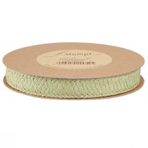 položky Dárková stuha papírová zelená pletená stuha 20mm 10m