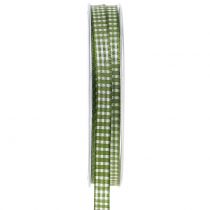 položky Dárková stuha káro zelená 8mm 20m