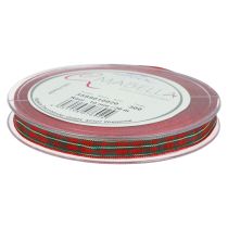 položky Dárková stuha Skotská vánoční stuha Červená Zelená 10mm 20m