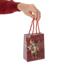 položky Vánoční dárková taška s motivem myši, 16 cm, 2 kusy