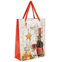 položky Vánoční dárková taška 8cm x 18cm H24cm sada 2 ks