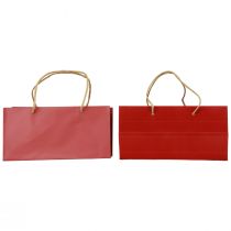 položky Dárkové tašky červené papírové tašky s uchem 24×12×12cm 6ks