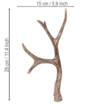 položky Umělé dekorativní paroží, rustikální vánoční ozdoby, 29 cm, 2 kusy