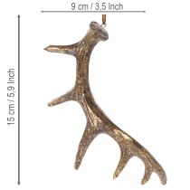 položky Rustikální přívěsky z paroží na zeď nebo stromeček, 15 cm, 6 kusů