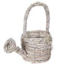 položky Dekorativní konev na zalévání s vkusným tkaným designem pro elegantní bytovou dekoraci, 26 cm