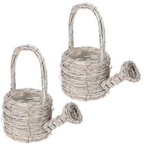 položky Dekorativní konev na zalévání s vkusným tkaným designem pro elegantní bytovou dekoraci, 26 cm