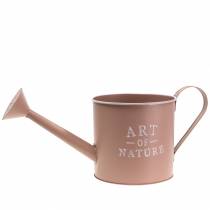 položky Dekorativní květináč/konev na zalévání, starorůžový zinek, Ø16,5 cm V17 cm