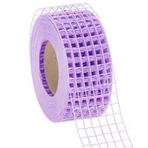 položky Fialová síťovaná páska, šířka 4,5 cm, role dekorativní pásky pro kreativní tvoření, 10 m