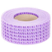 položky Fialová síťovaná páska, šířka 4,5 cm, role dekorativní pásky pro kreativní tvoření, 10 m