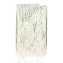 Síťová páska, mřížková páska, dekorativní páska, bílá, vyztužená drátem, 50 mm, 10 m