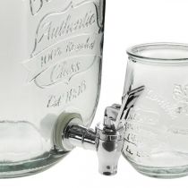 Nápojový dávkovač sklenice s kohoutkem sada se 4 sklenicemi na pití V25,5cm