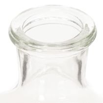 položky Skleněná láhev se vzorem, válcová, průhledná, dekorativní váza, 15 cm, 6 kusů