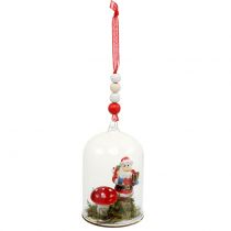 položky Vánoční dekorace skleněný zvoneček na zavěšení 10cm