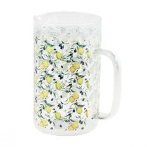 položky Skleněný džbán citrony a olivy dekorativní džbán skleněný V17cm