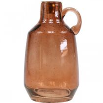 položky Svícen skleněná tyč svíčka hnědá skleněná dekorace V22cm